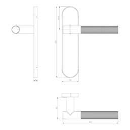 Cooke & Lewis Damgan Lever on Backplate Door Handles Pair Titanium