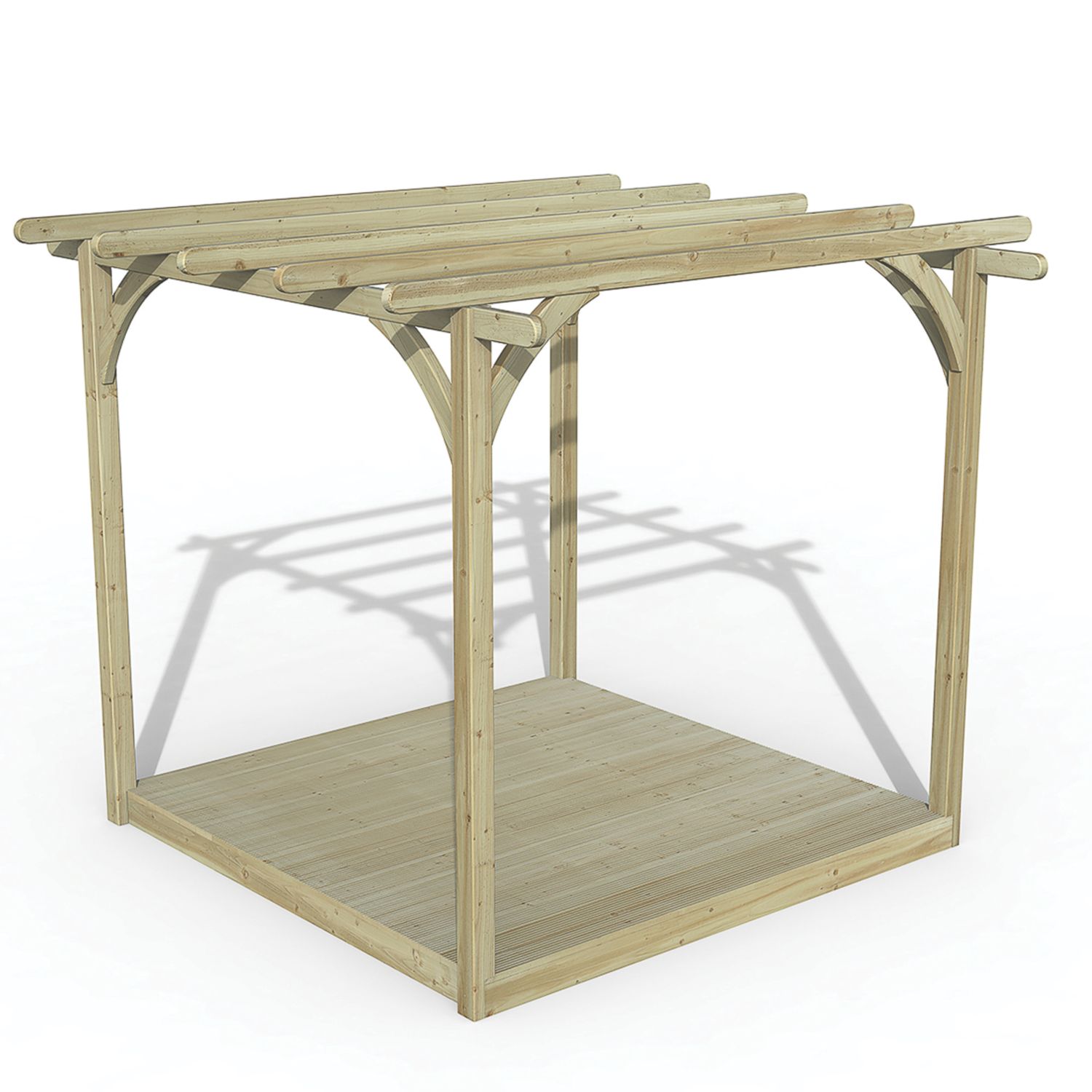 Forest Ultima 8' x 8' (Nominal) Flat Pergola & Decking Kit (150FL)