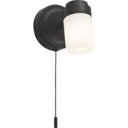 Knightsbridge  Round 1-Light Single G9 Wall Spotlight Matt Black