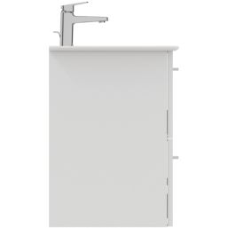Ideal Standard i.life A Wall-Hung Vanity Unit with Chrome Handles & Basin Matt White 800mm x 440mm x 630mm