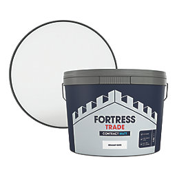 Fortress Trade Contract Matt Brilliant White Emulsion Paint 10Ltr