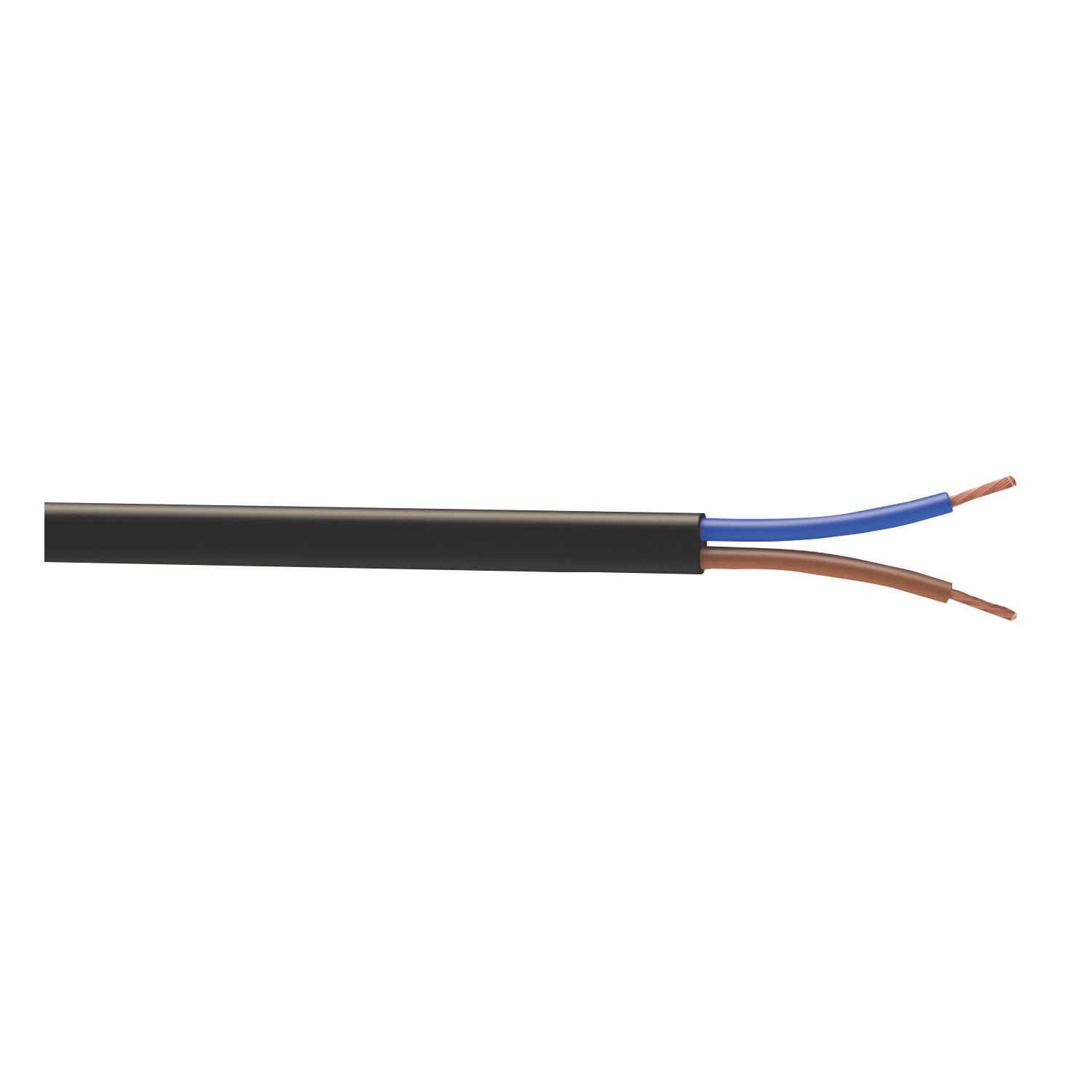 Time 2192Y Black 2-Core 0.75mm² Flexible Cable 10m Coil (150JY)
