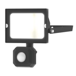 4lite Advantage Outdoor LED Floodlight With PIR Sensor Black 20W 1700lm