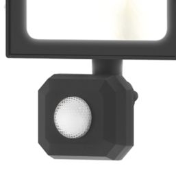 4lite Advantage Outdoor LED Floodlight With PIR Sensor Black 20W 1700lm