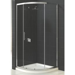 Triton Fast Fix Framed Quadrant 1-Door Shower Enclosure  Chrome 900mm x 900mm x 1900mm