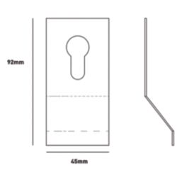 Eclipse Non Fire Rated Satin Stainless Steel Euro Profile Cylinder Pull 45mm