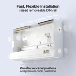 British General  16-Module 13-Way Part-Populated High Integrity Main Switch Consumer Unit with SPD