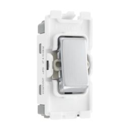 British General Nexus 20A Grid SP Control Switch Brushed Steel