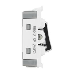 British General Nexus 20A Grid SP Control Switch Brushed Steel