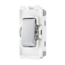 British General Nexus 20A Grid SP Control Switch Brushed Steel