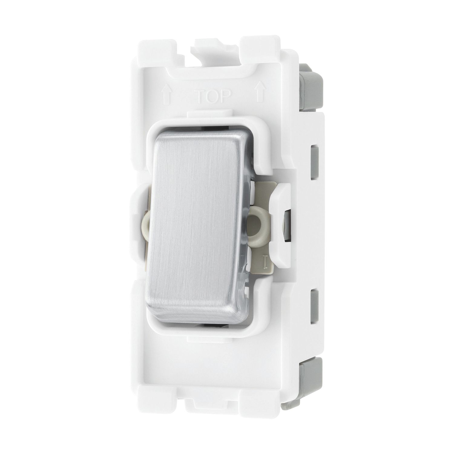 British General Nexus 20A Grid SP Control Switch Brushed Steel (150RF)