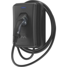 Masterplug  1 Port 7.4kW  Mode 3 Type 2 Plug Tethered Smart EV Charger with 5m Cable Black