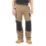Site Coppell Work Trousers Tan/Black 36" W 32" L