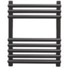 Towelrads 500mm x 400mm 743BTU Black Flat Designer Towel Radiator