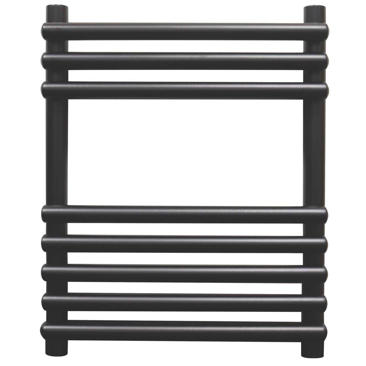 Towelrads 500mm x 400mm 743BTU Black Flat Designer Towel Radiator (150RY)