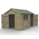Forest Timberdale 8' 6" x 12' (Nominal) Reverse Apex Tongue & Groove Timber Shed with Assembly