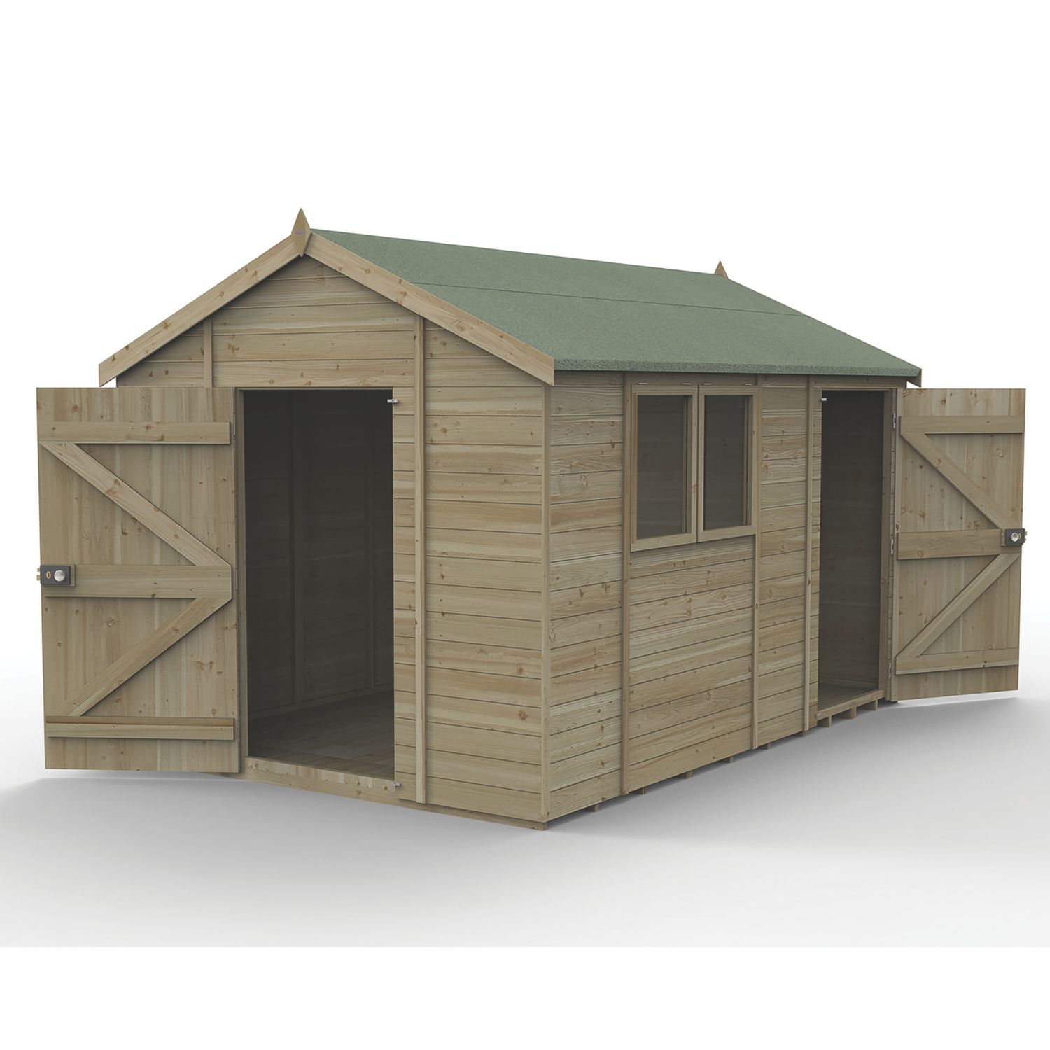 Forest Timberdale 8' 6" x 12' (Nominal) Reverse Apex Tongue & Groove Timber Shed with Assembly (150TF)