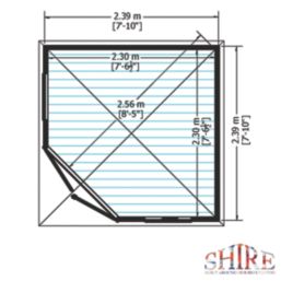 Shire Larkspur 8' x 8' (Nominal) Hip Shiplap T&G Timber Summerhouse