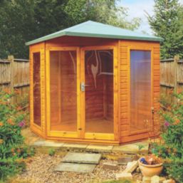 Shire Larkspur 8' x 8' (Nominal) Hip Shiplap T&G Timber Summerhouse