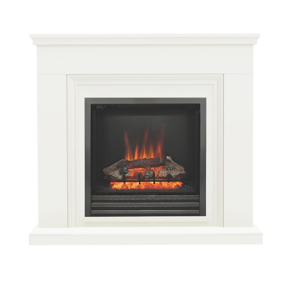 Be Modern Stanton Electric Fireplace White 1170mm X 330mm X 1058mm ...