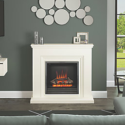 Be Modern Stanton Electric Fireplace White 1170mm x 330mm x 1058mm