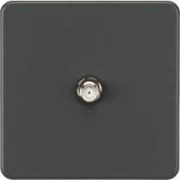Knightsbridge  1-Gang F-Type Satellite Socket Anthracite