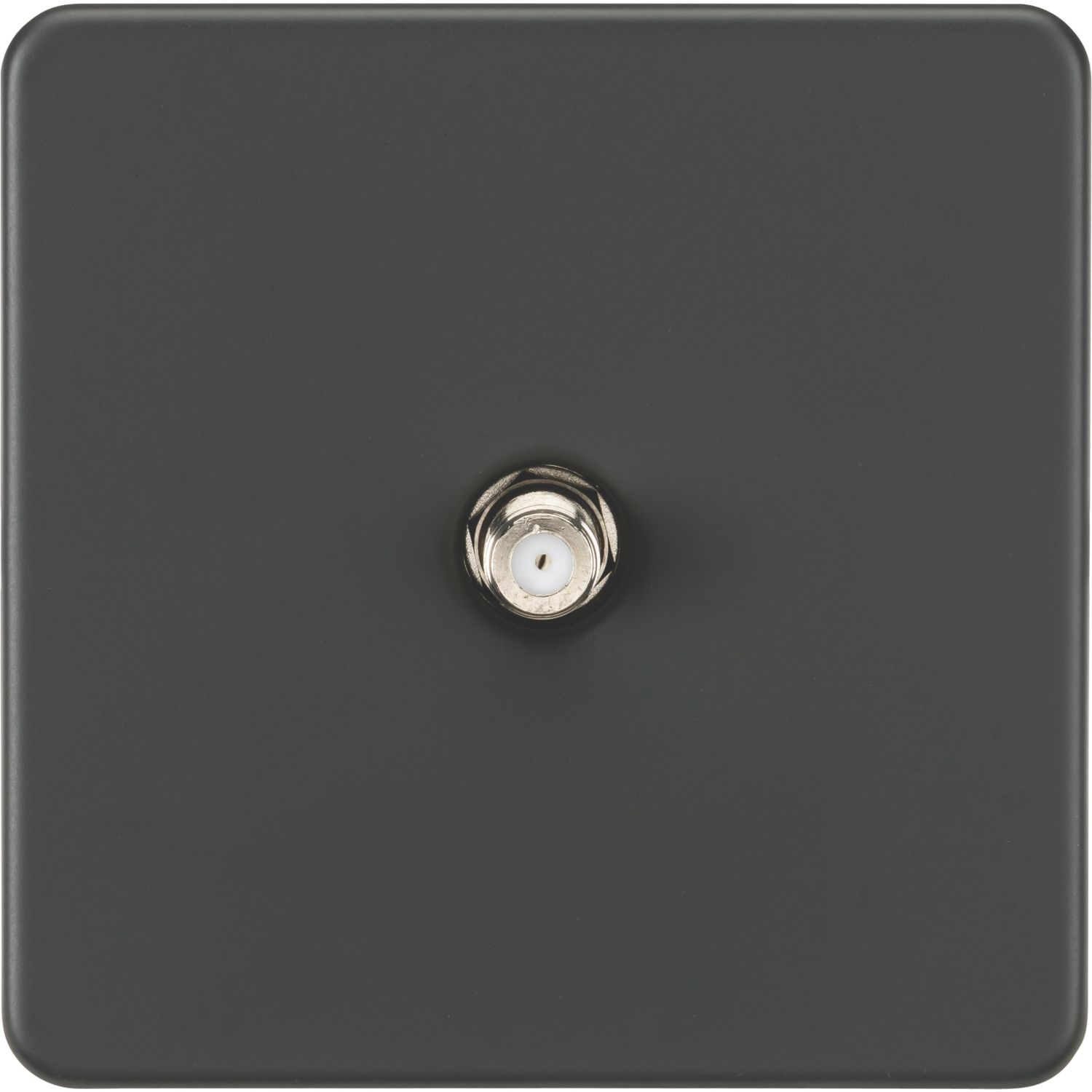 Knightsbridge 1-Gang F-Type Satellite Socket Anthracite (150TX)