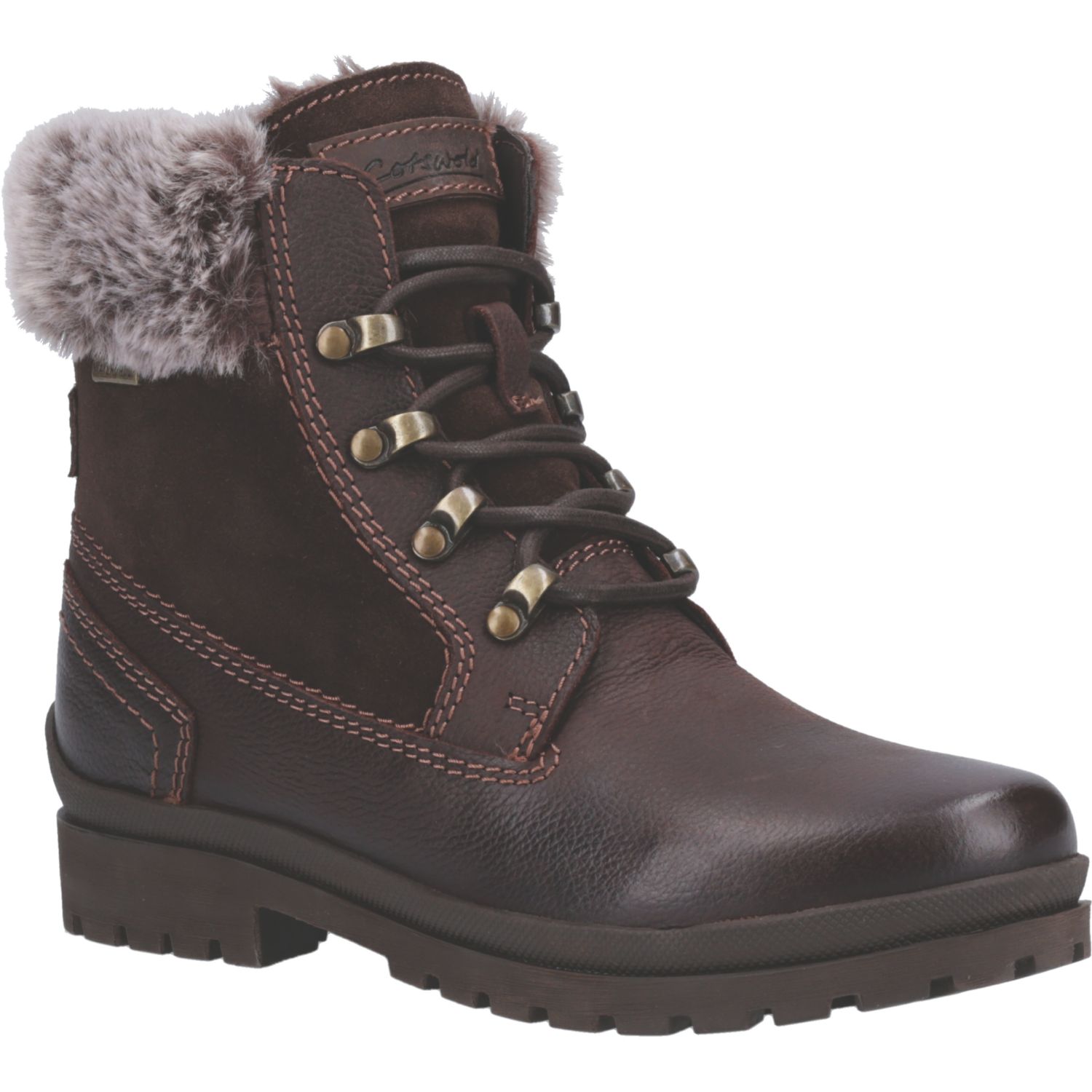 Cotswold Evenlode Size 3 Womens Brown Waterproof Non Safety Work Boots (150XL)