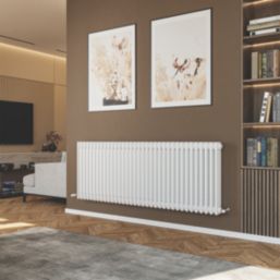 Azur 600mm x 1595mm 6951BTU White Horizontal 3 Column Radiator
