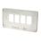Hager Sollysta WRGP4BS 4-Module Grid Faceplate Brushed Steel
