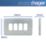 Hager Sollysta WRGP4BS 4-Module Grid Faceplate Brushed Steel