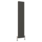 Reina Harley Double 1800mm x 350mm 3467BTU Anthracite Vertical Designer Radiator