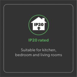 4lite  Fixed  Fire Rated IP20 GU10 Downlight Chrome