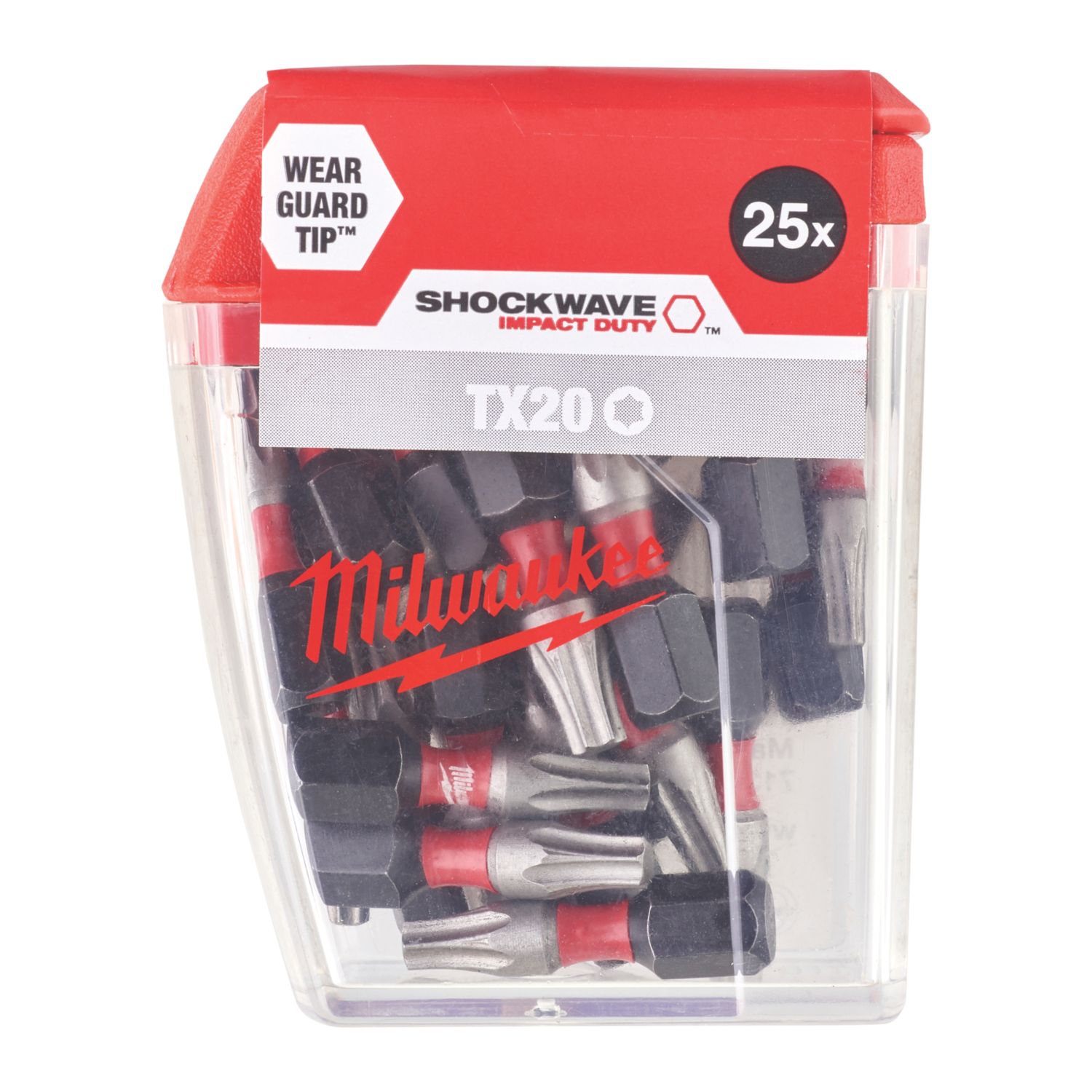 Milwaukee SHOCKWAVE 1/4" 25mm Hex Shank TX20 Screwdriver Bits 25 Pack (151GE)