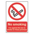 Essentials "No Smoking It Is Against The Law To Smoke On These Premises" Sign 297mm x 210mm
