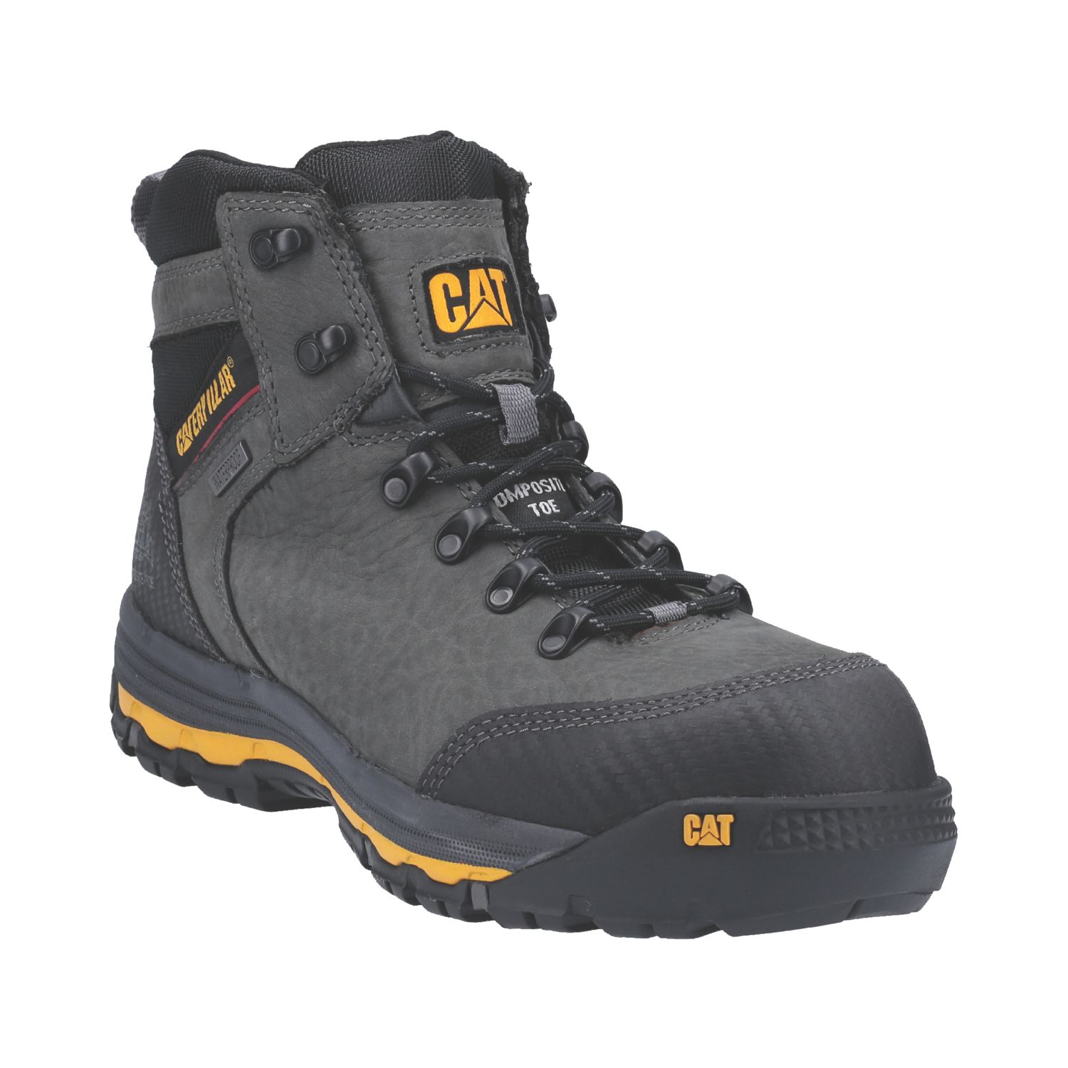 CAT Munising Size 7 Grey Waterproof Safety Boots (151JV)