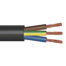 Time 2183Y Black 3-Core 0.5mm² Flexible Cable 10m Coil