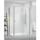 Triton Neo Six  Framed Rectangular Sliding Door Shower Enclosure  Chrome  1000mm x 760mm x 1850mm