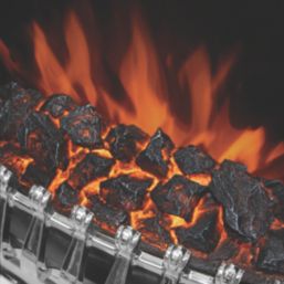 Be Modern Bayden Chrome Remote Control Easy to Install Electric Inset Fire 483mm x 196mm x 593mm