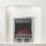 Be Modern Bayden Chrome Remote Control Easy to Install Electric Inset Fire 483mm x 196mm x 593mm