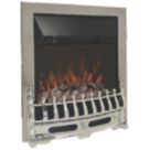 Be Modern Bayden Chrome Remote Control Easy to Install Electric Inset Fire 483mm x 196mm x 593mm