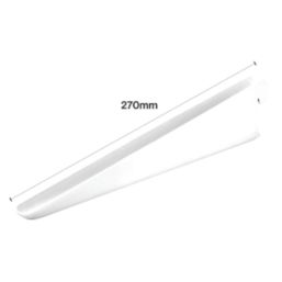 RB UK Antibacterial BioCoat Twin Slot Shelf Brackets White 370mm x 10mm 10 Pack