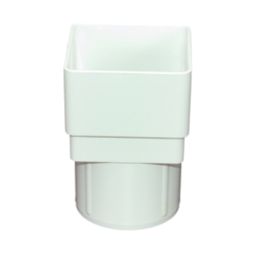 FloPlast  Square to Round Drainage Adaptor White 65mm