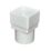 FloPlast  Square to Round Drainage Adaptor White 65mm