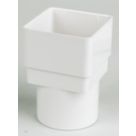 FloPlast  Square to Round Drainage Adaptor White 65mm