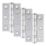 Smith & Locke Coniston Door Handle, Latch & Hinge Set Polished Chrome 6 Pcs