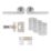 Smith & Locke Coniston Door Handle, Latch & Hinge Set Polished Chrome 6 Pcs