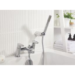 Bristan Orta Chrome-Plated 125mm Deck Mounted Dual Control Manual Shower Mixer Tap