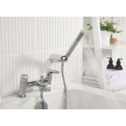 Bristan Orta Chrome-Plated 125mm Deck Mounted Dual Control Manual Shower Mixer Tap