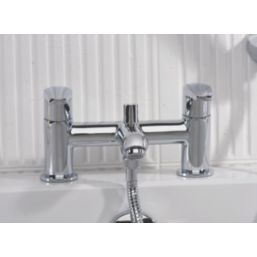 Bristan Orta Chrome-Plated 125mm Deck Mounted Dual Control Manual Shower Mixer Tap